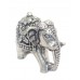Indian Elephant Figurine Hindu Statue 70% Pure Silver Home Decor Good Luck B367